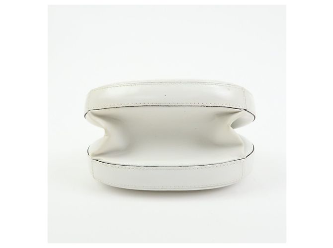 Loewe Logo Runde Leder Handtasche White - Ansicht 5