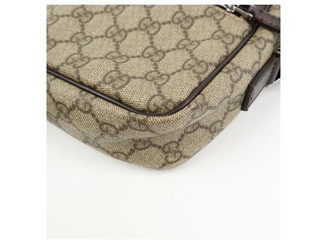 Borsa a tracolla e a spalla Gucci GG Canvas Leather Brown 114291 - vista 10