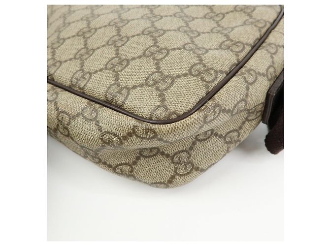 Borsa a tracolla e a spalla Gucci GG Canvas Leather Brown 114291 - vista 12