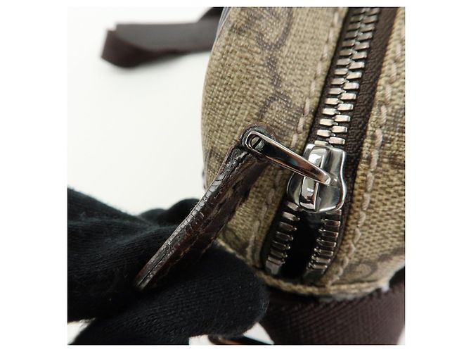 Borsa a tracolla e a spalla Gucci GG Canvas Leather Brown 114291 - vista 17