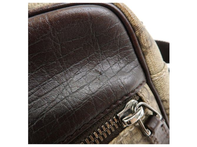 Borsa a tracolla e a spalla Gucci GG Canvas Leather Brown 114291 - vista 18