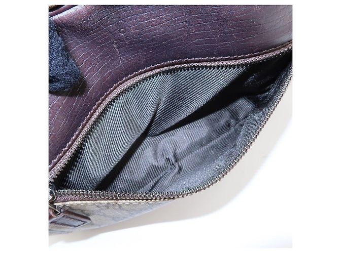 Borsa a tracolla e a spalla Gucci GG Canvas Leather Brown 114291 - vista 19