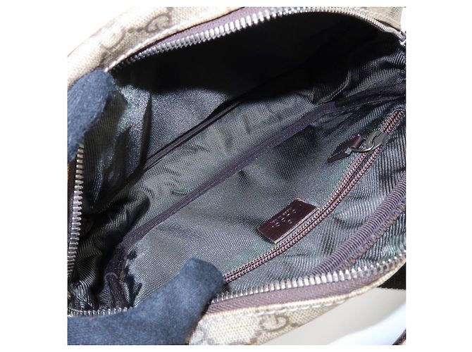 Borsa a tracolla e a spalla Gucci GG Canvas Leather Brown 114291 - vista 20