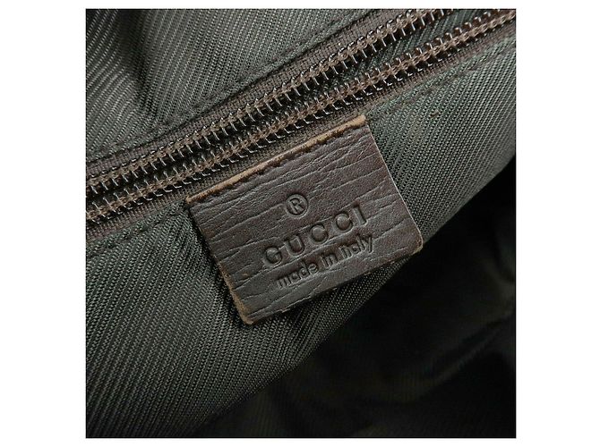 Borsa a tracolla e a spalla Gucci GG Canvas Leather Brown 114291 - vista 23