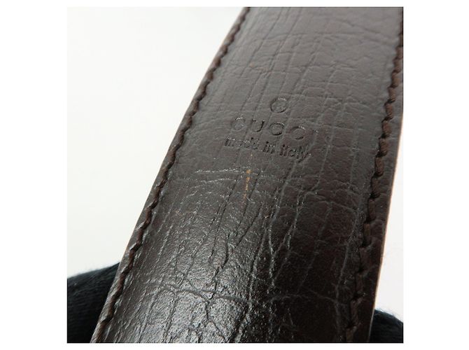 Borsa a tracolla e a spalla Gucci GG Canvas Leather Brown 114291 - vista 8