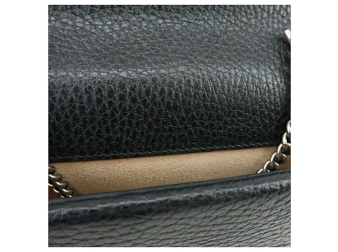 Borsa a tracolla GUCCI Dionysus Super Mini Bag in pelle con catena Nera - vista 24