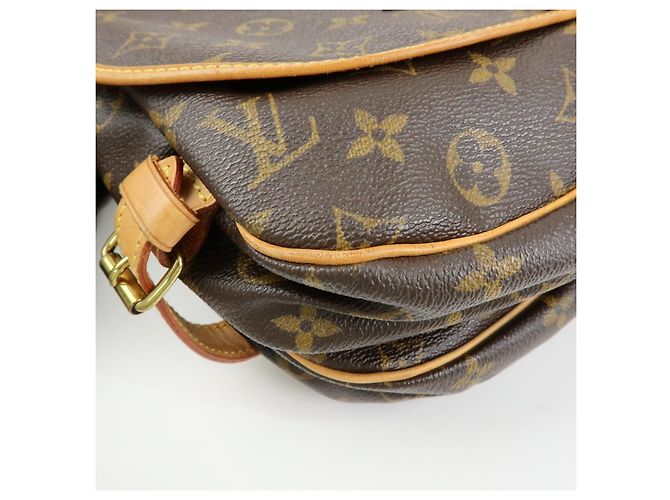 Borsa a Tracolla e Spalla Louis Vuitton Monogram Saumur 30 Marrone M42256 - vista 12