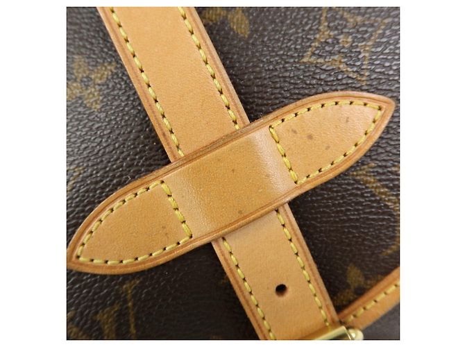 Borsa a Tracolla e Spalla Louis Vuitton Monogram Saumur 30 Marrone M42256 - vista 17