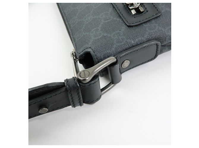 Borsa a tracolla GUCCI GG Supreme in pelle Nera 387514 - vista 10