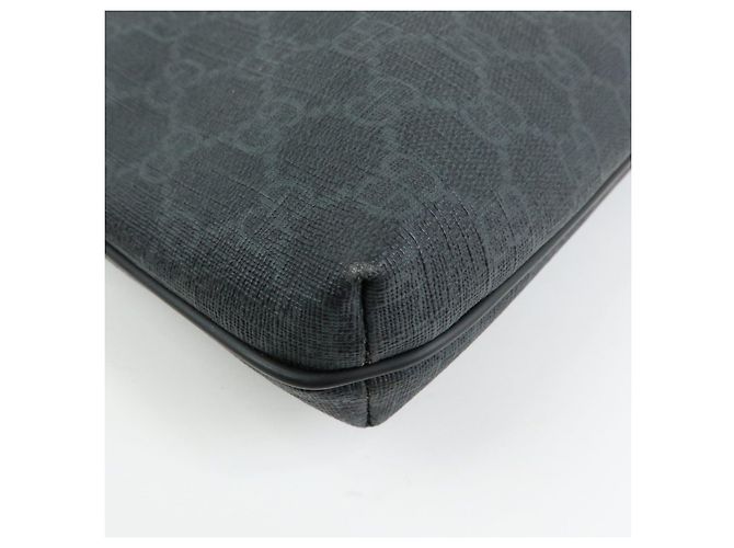 Borsa a tracolla GUCCI GG Supreme in pelle Nera 387514 - vista 11