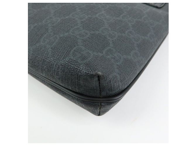 Borsa a tracolla GUCCI GG Supreme in pelle Nera 387514 - vista 12