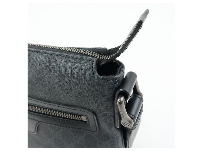 Borsa a tracolla GUCCI GG Supreme in pelle Nera 387514 - vista 16