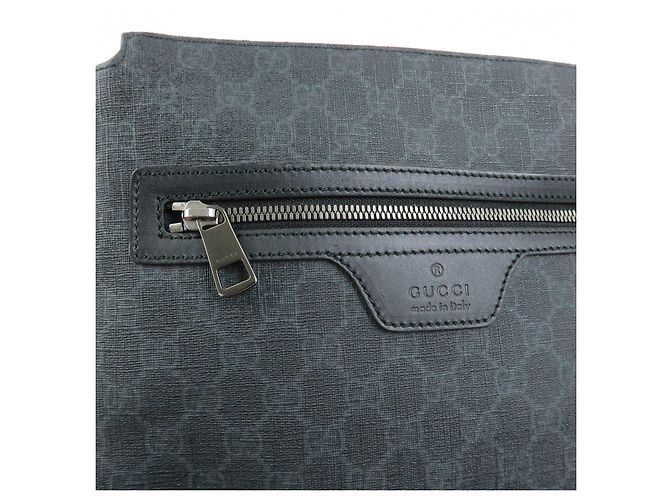 Borsa a tracolla GUCCI GG Supreme in pelle Nera 387514 - vista 17