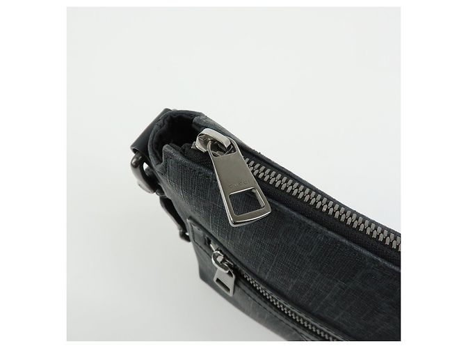 Borsa a tracolla GUCCI GG Supreme in pelle Nera 387514 - vista 18