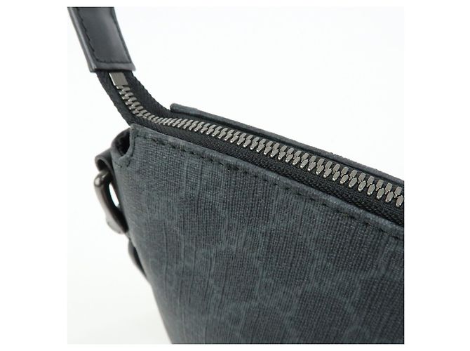 Borsa a tracolla GUCCI GG Supreme in pelle Nera 387514 - vista 20