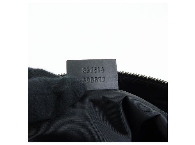 Borsa a tracolla GUCCI GG Supreme in pelle Nera 387514 - vista 24