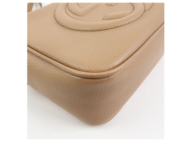 GUCCI SOHO Interlocking G Leather Small Disco Bag Beige 308364 - vista 10