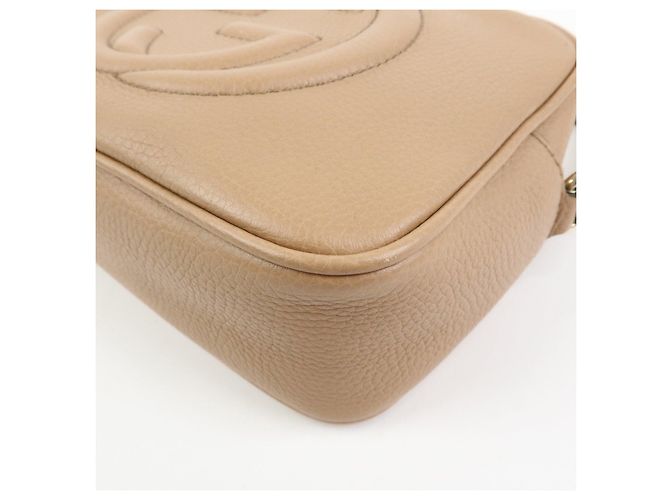 GUCCI SOHO Interlocking G Leather Small Disco Bag Beige 308364 - vista 11