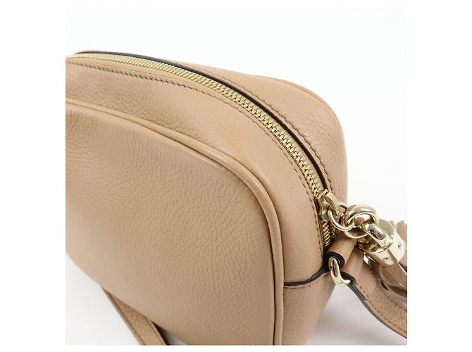 GUCCI SOHO Interlocking G Leather Small Disco Bag Beige 308364 - vista 16