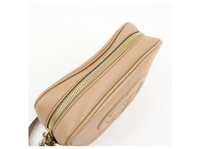 GUCCI SOHO Interlocking G Leather Small Disco Bag Beige 308364 - vista 17