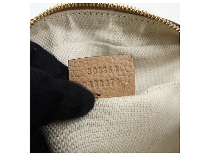 GUCCI SOHO Interlocking G Leather Small Disco Bag Beige 308364 - vista 24