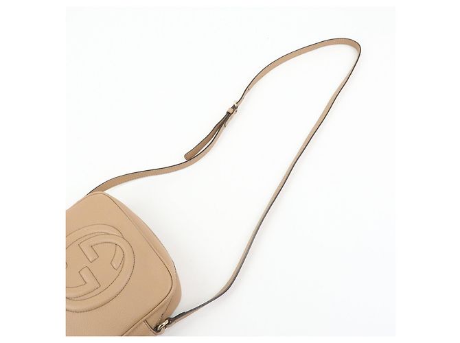 GUCCI SOHO Interlocking G Leather Small Disco Bag Beige 308364 - vista 6