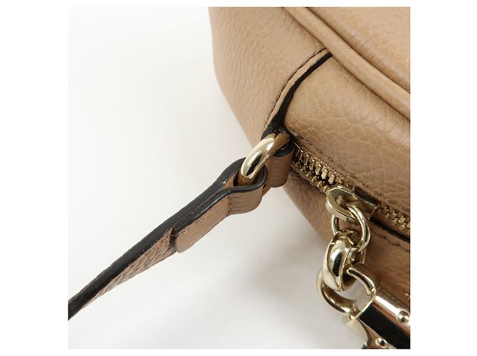 GUCCI SOHO Interlocking G Leather Small Disco Bag Beige 308364 - vista 9