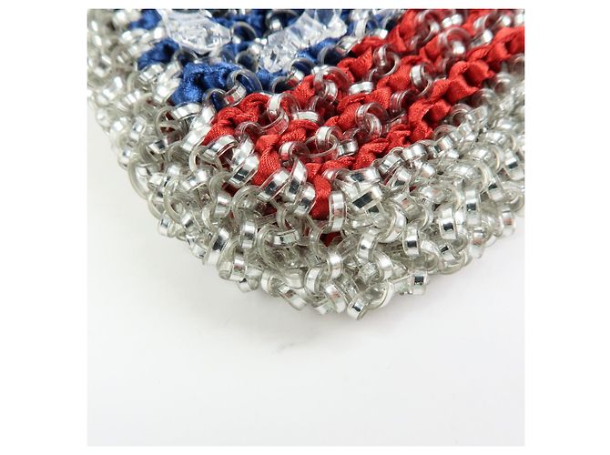 Autre Marque ANTEPRIMA Wire Bag PVC Satin 2Way Hand Shoulder Bag USA Flag - vista 9