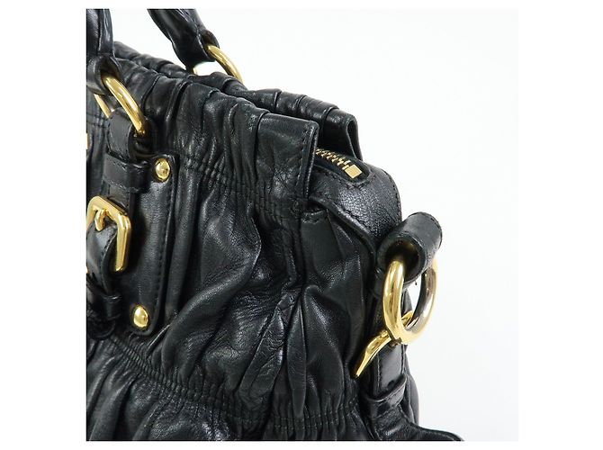 Borsa 2Way in pelle Nappa con logo PRADA Borsa a mano Borsa a tracolla Nero - vista 15
