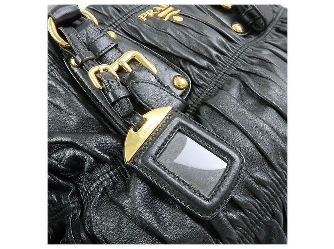 Borsa 2Way in pelle Nappa con logo PRADA Borsa a mano Borsa a tracolla Nero - vista 17