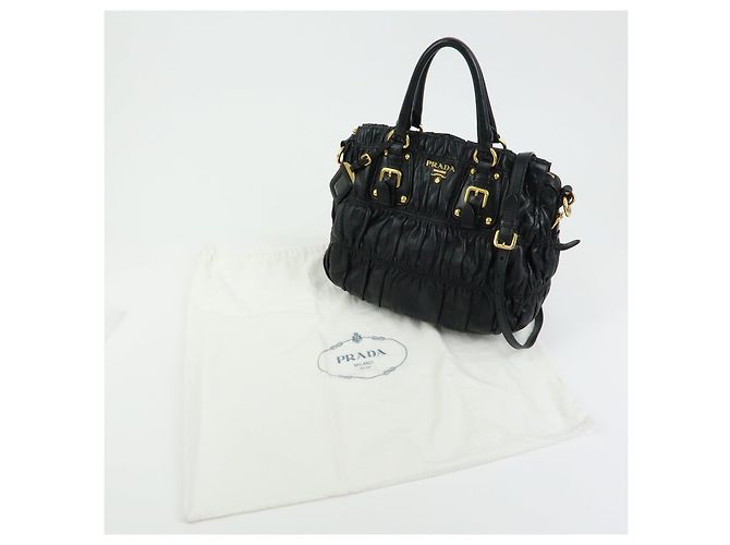 Borsa 2Way in pelle Nappa con logo PRADA Borsa a mano Borsa a tracolla Nero - vista 24
