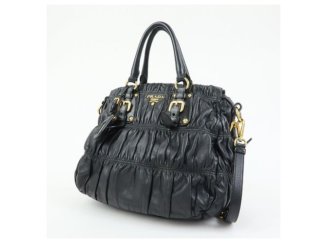 Borsa 2Way in pelle Nappa con logo PRADA Borsa a mano Borsa a tracolla Nero - vista 3