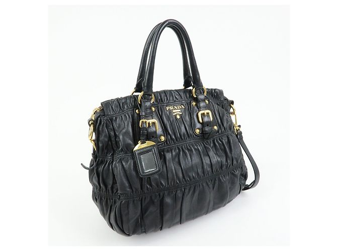 Borsa 2Way in pelle Nappa con logo PRADA Borsa a mano Borsa a tracolla Nero - vista 4