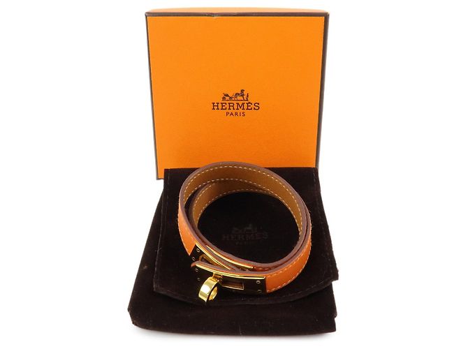 Hermès HERMES Bracciale Mini Kelly Double Tour in pelle □P Taglia S - vista 12