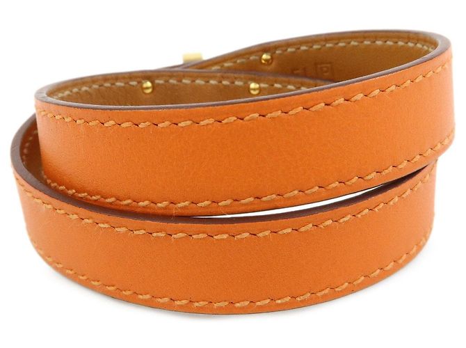 Hermès HERMES Bracciale Mini Kelly Double Tour in pelle □P Taglia S - vista 3