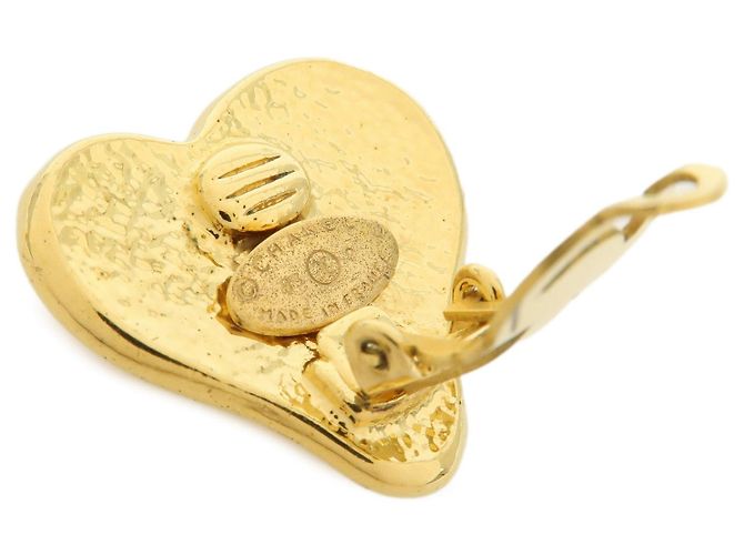 Orecchini a clip a cuore CHANEL COCO Mark placcati in oro dorato - vista 10
