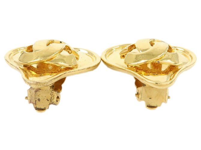 Orecchini a clip a cuore CHANEL COCO Mark placcati in oro dorato - vista 5