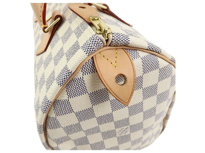 Louis Vuitton Damier Azur Speedy 30 Canvas Boston Bag Hand Bag N41533 - vue 8