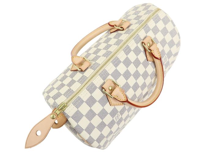 Louis Vuitton Damier Azur Speedy 30 Canvas Boston Bag Hand Bag N41533 - vue 9