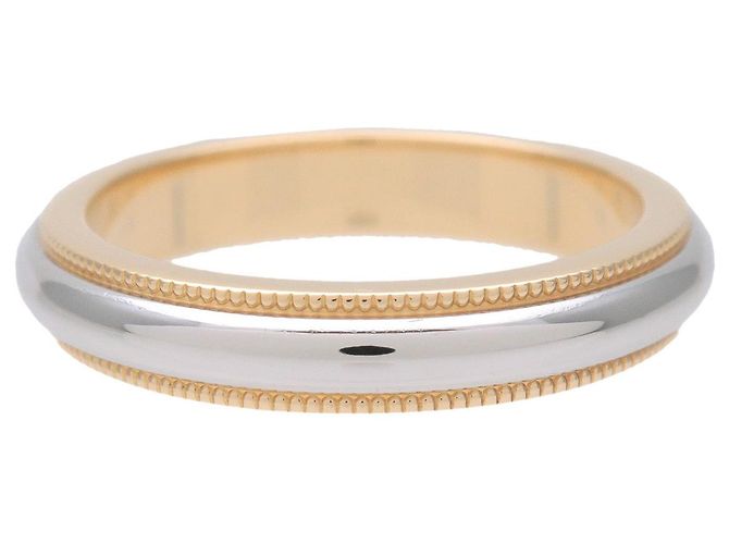 Tiffany & Co Milgrain Ring PT950 K18 750YG US5 EU49 - Ansicht 2