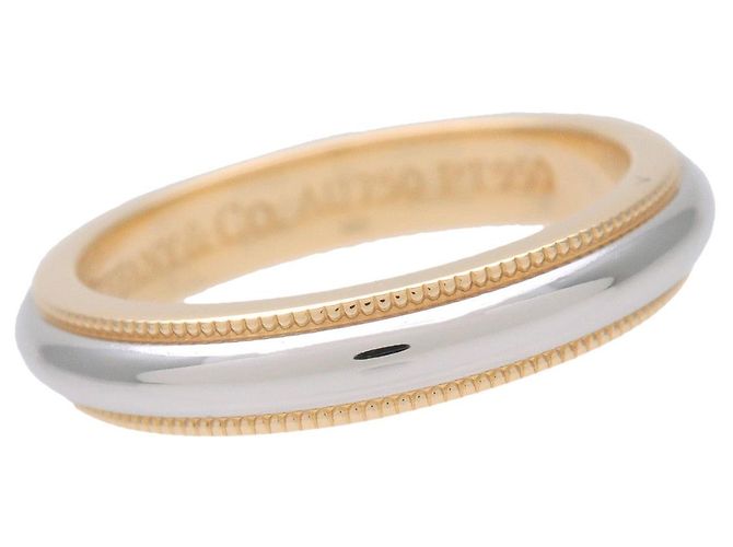 Tiffany & Co Milgrain Ring PT950 K18 750YG US5 EU49 - Ansicht 5