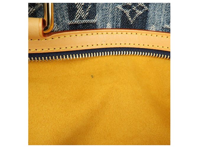 Louis Vuitton Monogram Denim Cabas Raye GM 2Way Hand Bag Blue M95336 - vista 11