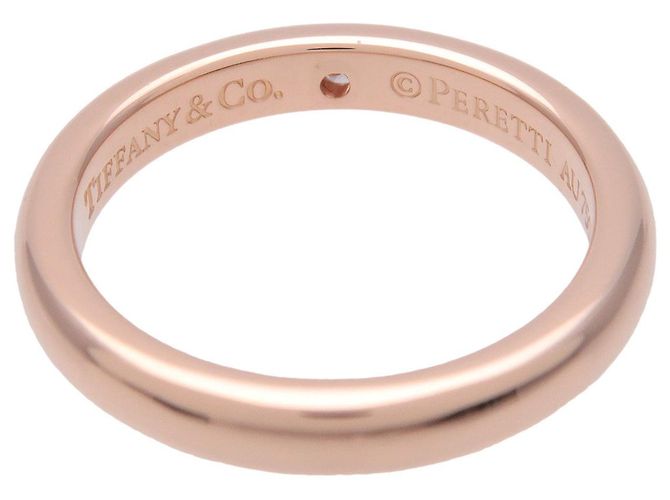 Anello Tiffany & Co Stacking Band 1P Diamond Ring K18 750PG Rose Gold US3.5 - vista 4