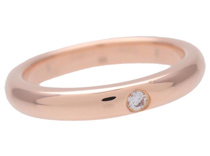 Anello Tiffany & Co Stacking Band 1P Diamond Ring K18 750PG Rose Gold US3.5 - vista 5