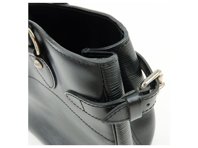 Borsa a mano in pelle Louis Vuitton Epi Passy PM Noir Black M59262 - vista 13