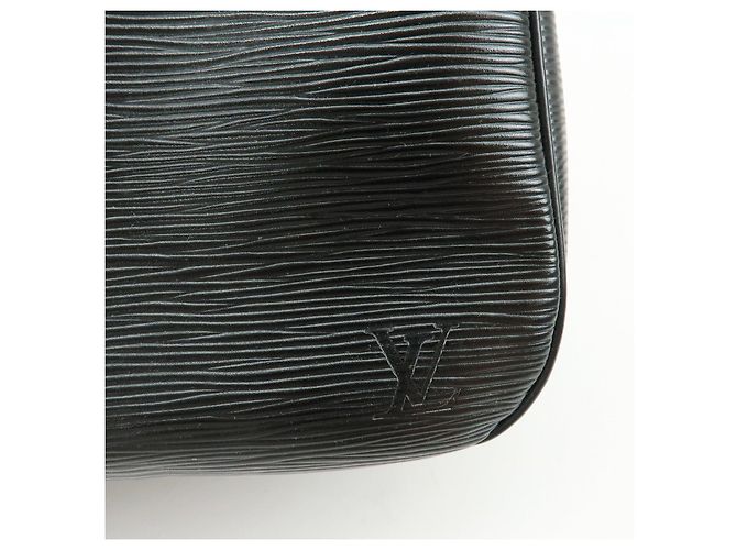 Borsa a mano in pelle Louis Vuitton Epi Passy PM Noir Black M59262 - vista 16