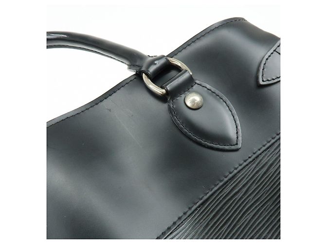 Borsa a mano in pelle Louis Vuitton Epi Passy PM Noir Black M59262 - vista 18