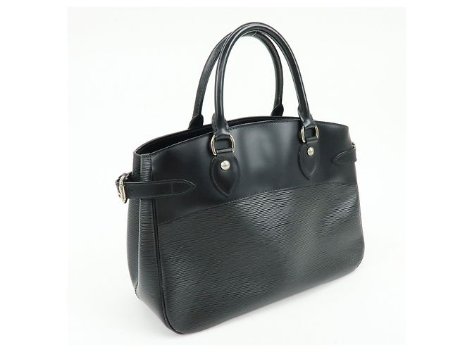 Borsa a mano in pelle Louis Vuitton Epi Passy PM Noir Black M59262 - vista 4