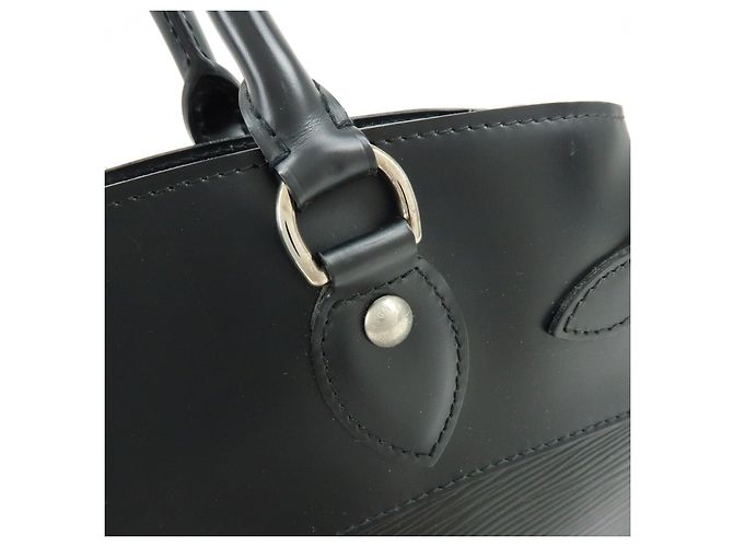 Borsa a mano in pelle Louis Vuitton Epi Passy PM Noir Black M59262 - vista 8