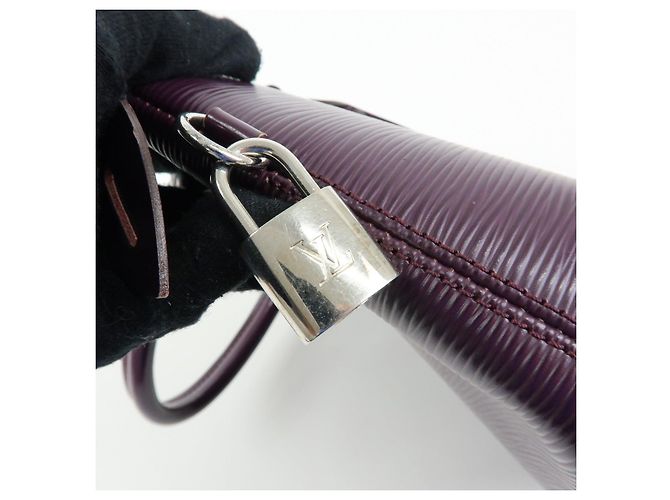 Borsa a mano Louis Vuitton Epi Lockit PM Tote Bag Cassis M4229K - vista 16